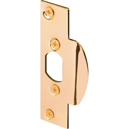 Prime-Line Brass Plated High Security Latch Lip Strike (Single Pack) U 9422